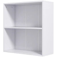 Libreria scaffale portaoggetti con 2 scomparti e scaffale regolabile, 60 x 24 x 63 cm, bianco