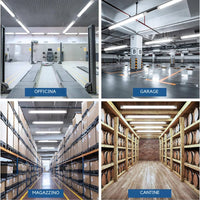 Optonica 6704 plafoniera led 150cm 55w 4500k ip65 impermeabile interno /esterno