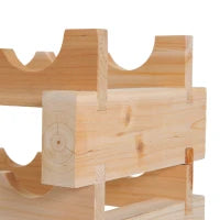 Scaffale Portabottiglie in Legno di Abete, Cantinetta Portabottiglie con 6 Ripiani per 72 Bottiglie e Peso Massimo 100 kg, 114x28x85 cm, Legno Naturale