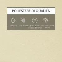 Cuscino Per Sdraio Lettino Prendisole Da Giardino 198x53x5cm Bianco Crema