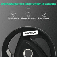 Set di 2 Dischi Pesi da 20kg in Acciaio con Rivestimento in Gomma per Bilanciere