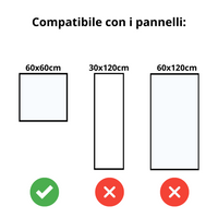 Cornice fissaggio pannello led 60x60 soffitto parete