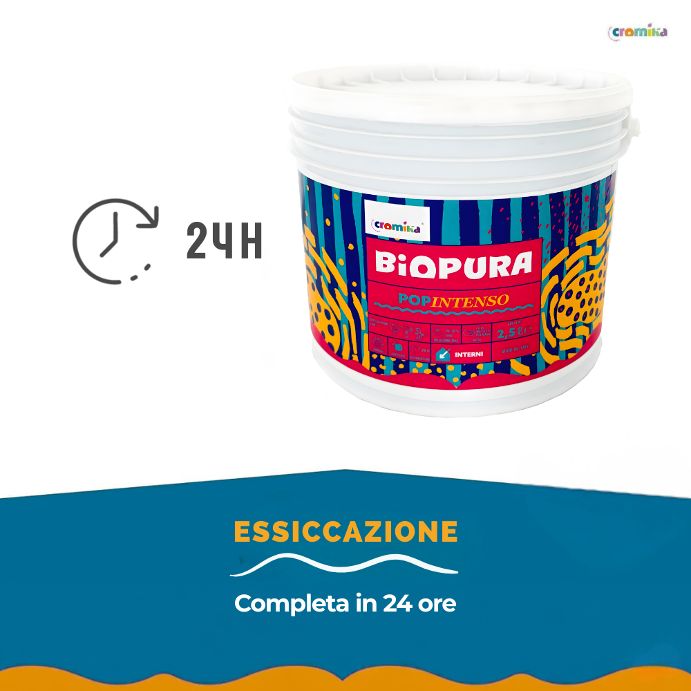 Pittura murale super lavabile coprente per interni popintenso *** formato 2.5 lt, colore- terra viva, confezione 1