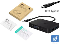Usb Type-C Hub 4 USB 3.0 ricarica uscita Vga Full Hd Macbook Pro Samsung Lenovo Dell Huawei