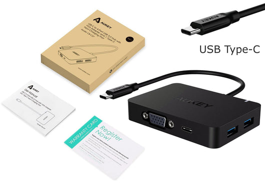 Usb Type-C Hub 4 USB 3.0 ricarica uscita Vga Full Hd Macbook Pro Samsung Lenovo Dell Huawei