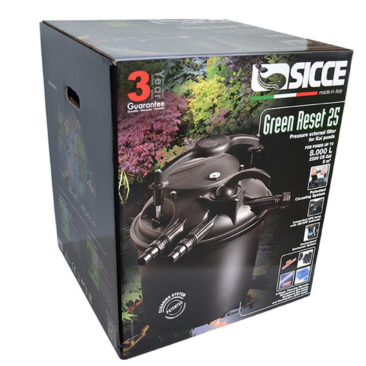 Sicce green reset 25 litri filtro esterno per laghetto con uvc