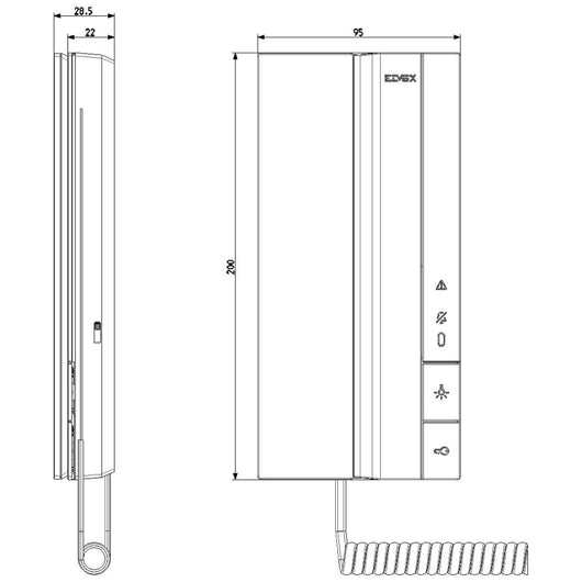 Citofono vimar cornetta 40540 2f+ voxie 2 pulsanti bianco da parete per due fili