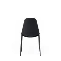 E-STYLO Sedia in polipropilene nero con gambe in metallo nero, 49cm X 48.5cm H. 88cm.