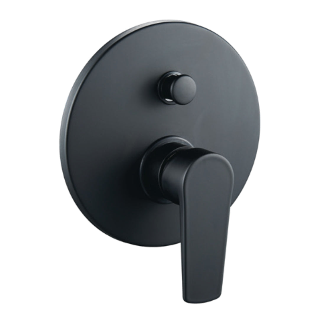 Miscelatore doccia parete africa incasso con deviatore ottone colore nero opaco *** confezione 1