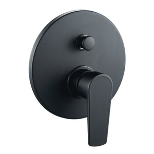 Miscelatore doccia parete africa incasso con deviatore ottone colore nero opaco *** confezione 1