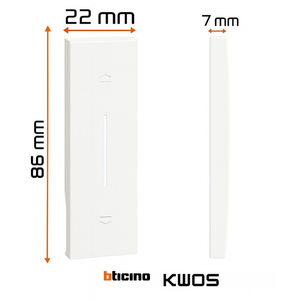 Bticino living now cover illuminabile 1 modulo per pulsanti e tapparelle *** colore bianco, confezione 1