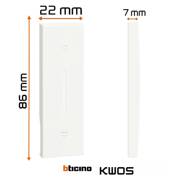 Bticino living now cover illuminabile 1 modulo per pulsanti e tapparelle *** colore bianco, confezione 1