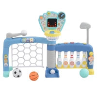 Gioco per Bambini 5 in 1 per Calcio, Basket, Golf, Baseball e Bowling, in PP e ABS, 88.6x38.7x60.4-68 cm