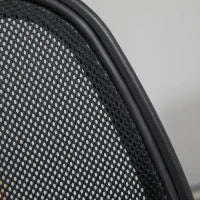 Sedia da Ufficio ad Altezza Regolabile con Braccioli, Rotelle e Seduta Imbottita, 60x56x110-132 cm, Nera