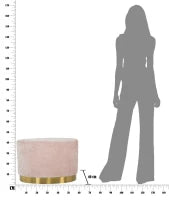 Puff Goldy Ovale Grande Rosa Cm 60X40X40