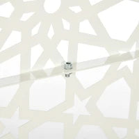 Pannello Decorativo per la Privacy da Esterno con Motivo in Metallo, 92 x 45 x 198 cm, Bianco