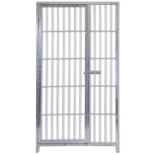 Pannello modulare con porta per box per cani zincatura elettrolitica 100 cm x h 180 cm