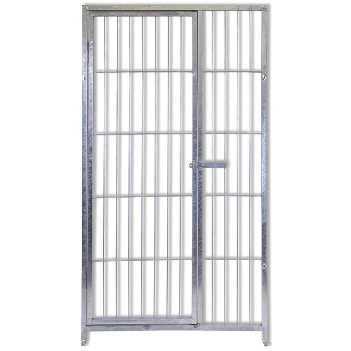 Pannello modulare con porta per box per cani zincatura elettrolitica 100 cm x h 180 cm