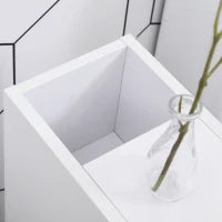 kleankin Supporto Rotolo Carta Igienica, Porta Carta Igienica,  Armadietto per Carta Igienica, 3 Livelli, Bianco