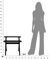 Tavolinetto 2 Livelli Nero Cm 60X60X60