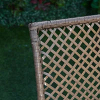 Set Mobili da Giardino in Rattan Marrone, Set Tavolino, Sedie e Divano da Esterno 4Pz con Cuscini Imbottiti Cachi