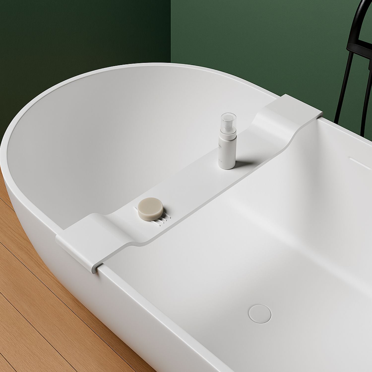 Sopravasca da bagno stand in artificial stone bianco opaco matt ogomondo *** confezione 1