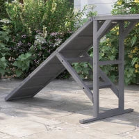 Rampa d'Agilità per Cane, Attrezzatura di Agilità per Cani, Barre di Sicurezza Superficie Antiscivolo, 325 x 55 x 69 cm Grigio