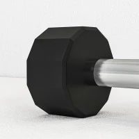 Set 2 Manubri a 12 Lati da 5 kg in Metallo e Gomma con Impugnatura Antiscivolo, 25x9.5x9.5 cm, Nero