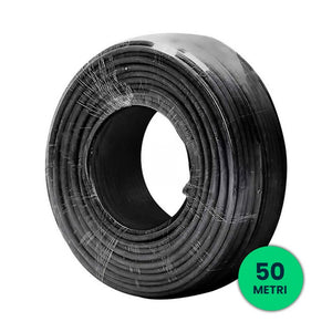Cavo Solare Fotovoltaico 6 mmq Unipolare Colore Nero per Collegamento Professionale Pannelli Solari Fotovoltaici (Bobina 50 Metri) SKU-11822