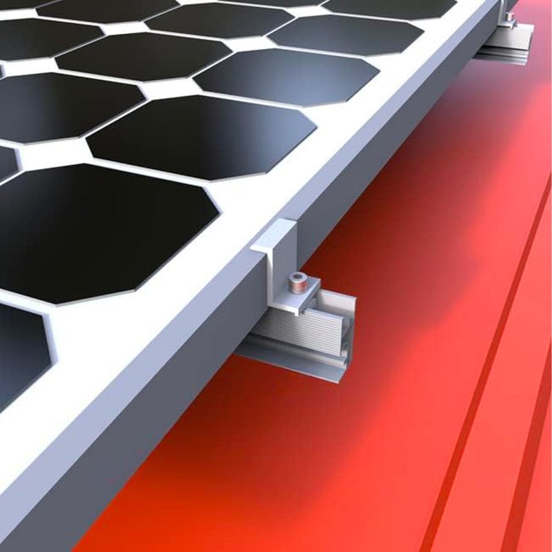V-TAC Italia Morsetti Terminali in Alluminio per Fissaggio Pannelli Solari Fotovoltaici 30mm (Confezione 4 Pezzi) SKU-11388-A