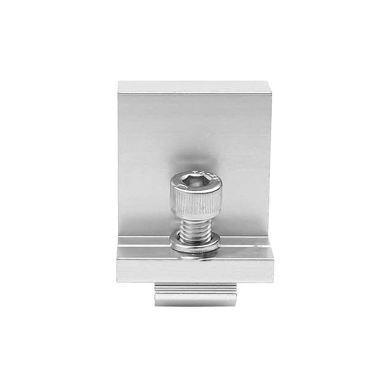 V-TAC Italia Morsetti Terminali in Alluminio per Fissaggio Pannelli Solari Fotovoltaici 30mm (Confezione 4 Pezzi) SKU-11388-A