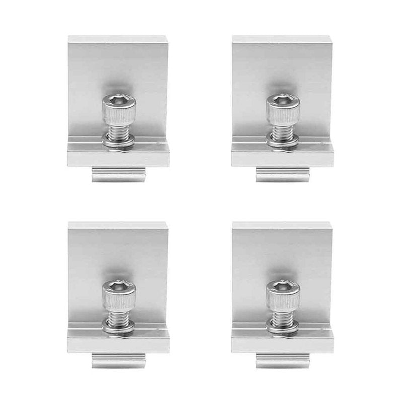 Italia Morsetti Terminali in Alluminio per Fissaggio Pannelli Solari Fotovoltaici 30mm (Confezione 4 Pezzi) SKU-11388-A