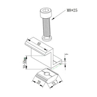 Italia Morsetti Terminali in Alluminio per Fissaggio Pannelli Solari Fotovoltaici 30mm (Confezione 4 Pezzi) SKU-11388-A