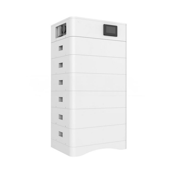 Kit 6 Moduli di Accumulo Impilabili Alta Tensione 30kWh LiFePO4 BMS Integrato, Inclusa Base e Box di Controllo, 100Ah, 307.2V, IP65, CEI 0-21 Garanzia 10 Anni SKU-120026