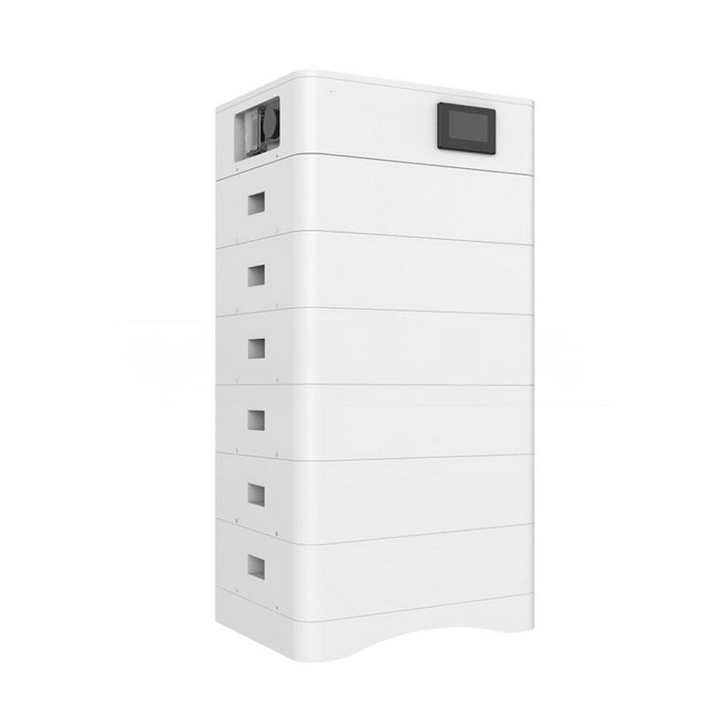 Kit 6 Moduli di Accumulo Impilabili Alta Tensione 30kWh LiFePO4 BMS Integrato, Inclusa Base e Box di Controllo, 100Ah, 307.2V, IP65, CEI 0-21 Garanzia 10 Anni SKU-120026