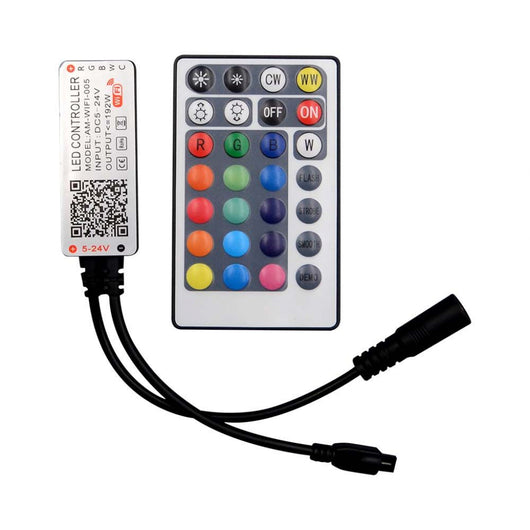 Controller Wifi per Strip LED 3in1+RGB Dimmerabile con Telecomando 28 Tasti Compatibile con Amazon Alexa e Google Home SKU 2900