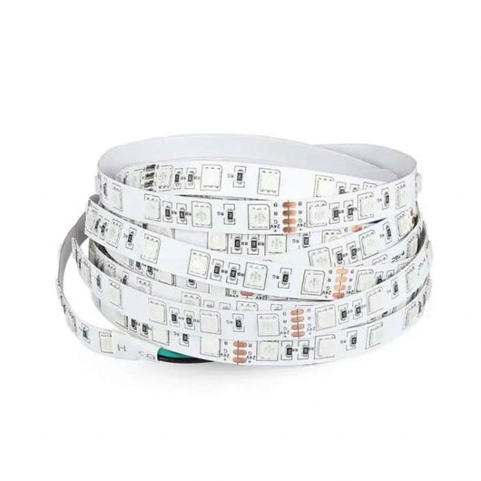 Striscia Strip LED SMD5050 7W/m Bobina 10 metri 60 LED/m 24V RGB IP20