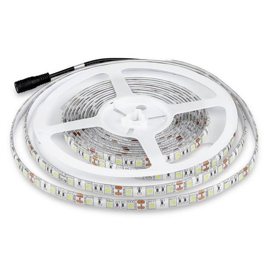 V-TAC VT-5050 60-IP65 Striscia Strip LED SMD5050 10,8W/m 5m 60 LED/m 12V 6400K IP65 - SKU 2148