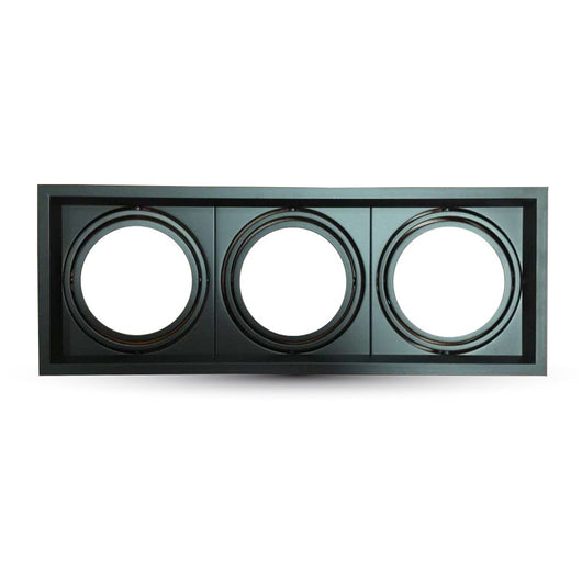 V-TAC VT-7223 Portafaretto Porta AR111 Triplo Colore Nero - SKU 35831