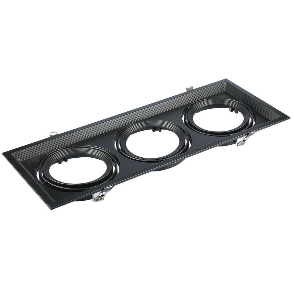 V-TAC VT-7223 Portafaretto Porta AR111 Triplo Colore Nero - SKU 35831