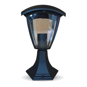 V-TAC VT-734 Lampada da Giardino a Lanterna in Alluminio a Fissaggio a Terra con Portalampada E27 (Max 60W) Colore Nero IP44 - SKU 7057