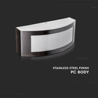 Applique Plafoniera da Muro Acciaio Arrotondata con Portalampada E27 (Max 15W) Colore Grigio IP44