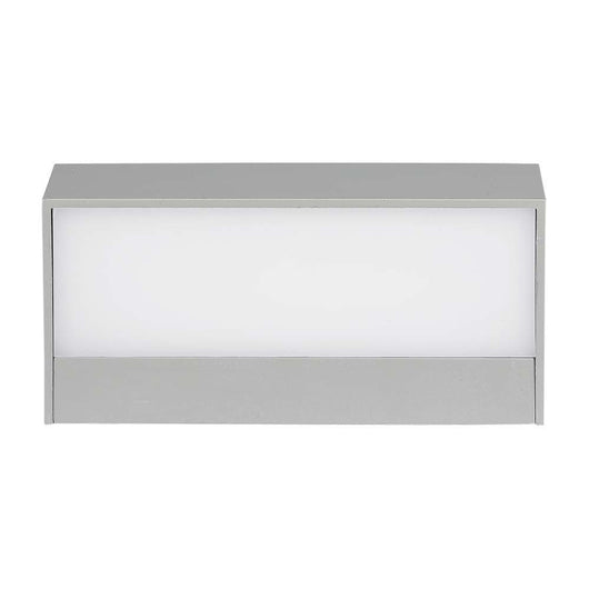 Lampada LED da Muro Rettangolare 9W Doppio Fascio Luminoso Colore Grigio 3000K IP65