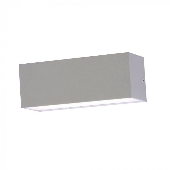 V-TAC VT-8057 Lampada LED da Muro Rettangolare 12W Doppio Fascio Luminoso Colore Grigio 4000K IP65 - SKU 8243