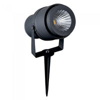 Faretto LED da Giardino 12W con Picchetto Colore Grigio Luce Verde IP65 SKU 7552