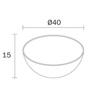 Inda - Lavabo tondo da appoggio Eos in ceramica Ø40 cm bianco lucido