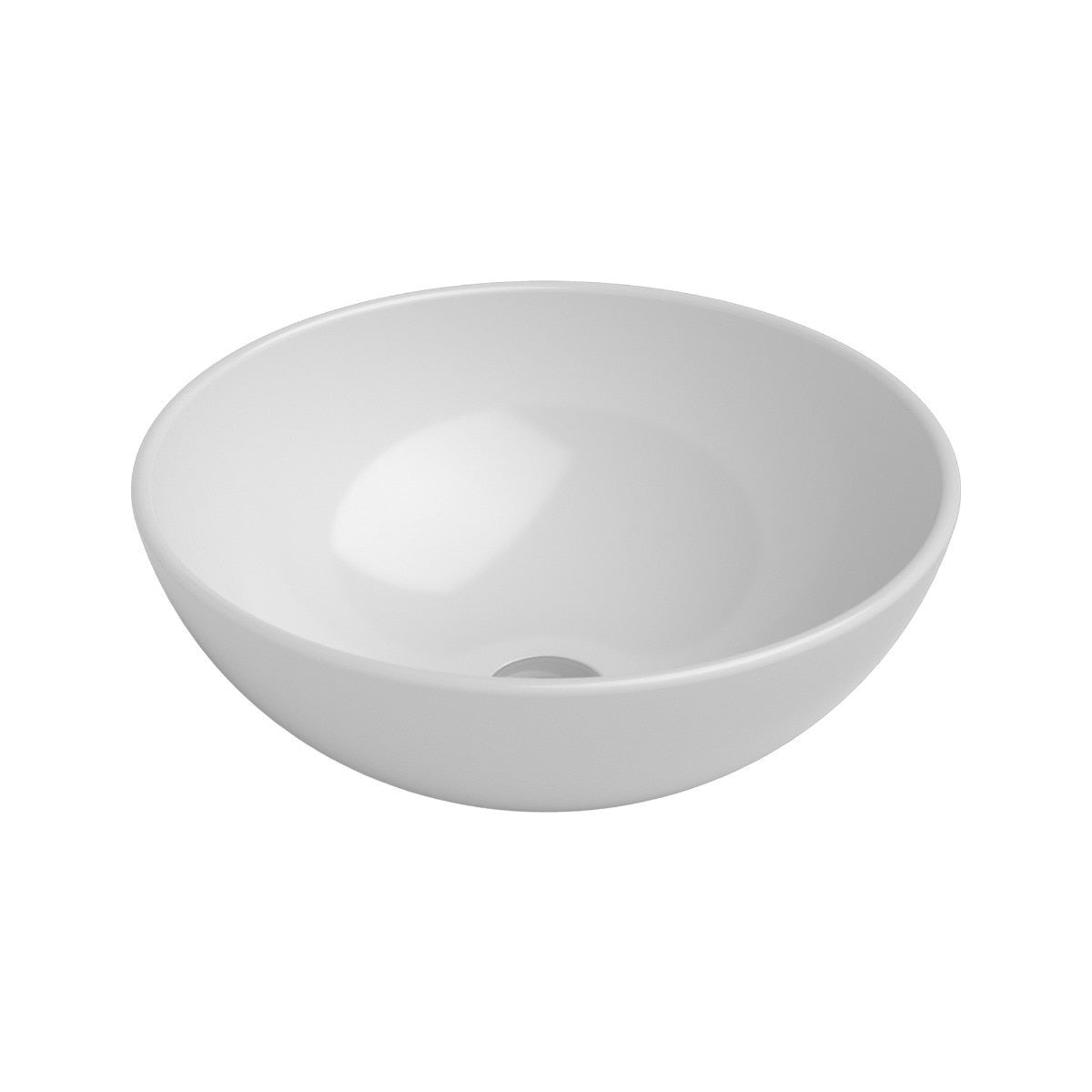 Inda - Lavabo tondo da appoggio Eos in ceramica Ø40 cm bianco lucido