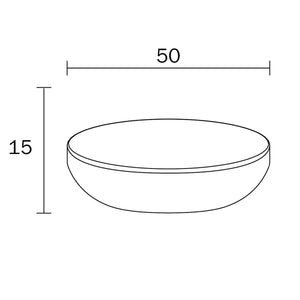 Inda - Lavabo ovale da appoggio Brezza in ceramica 50x36,5 cm bianco lucido