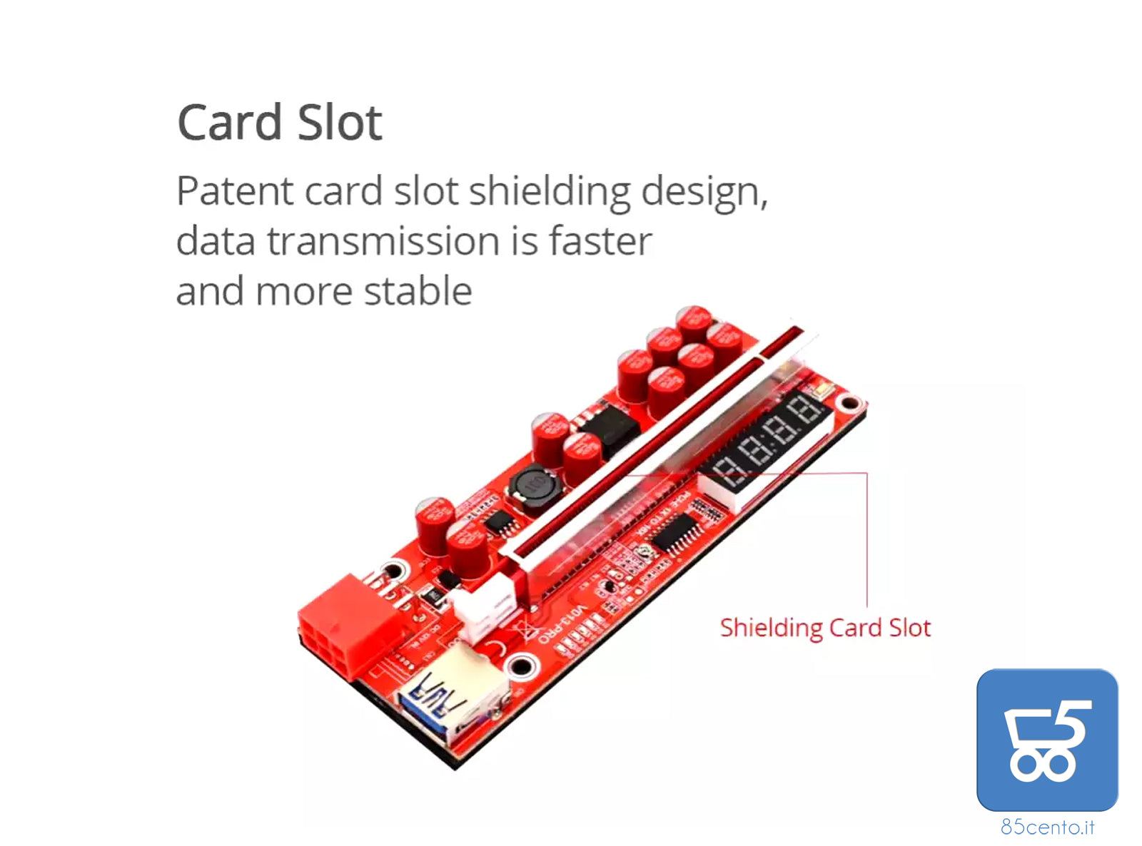 V013 PRO PCIE Riser per Scheda Video PCI Express X16 Extender SATA a 6pin