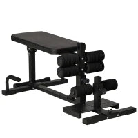 Squat Machine 3 in 1 con Altezza Regolabile e Panca Inclinabile in Acciaio, 100x58x46cm, Nero